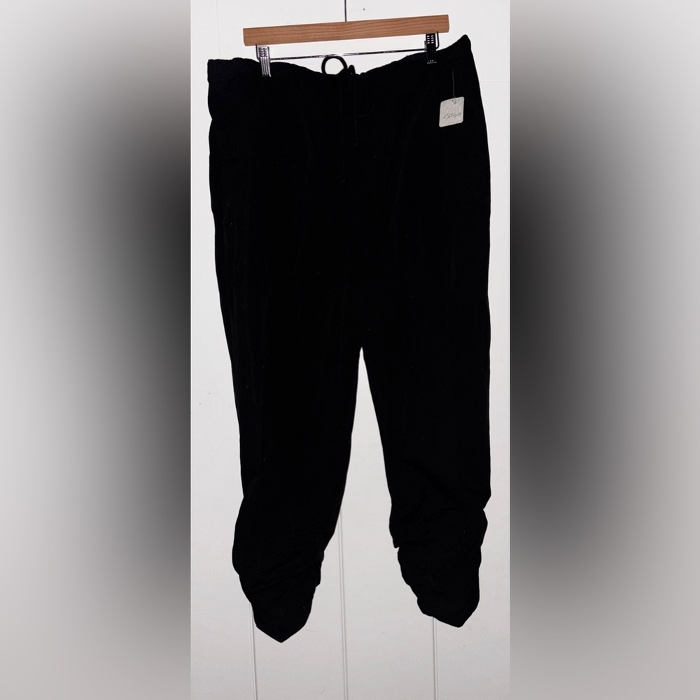 Free People Every Days A Dream Barrel Pant Black High RIse Drawstring Jogger NWT